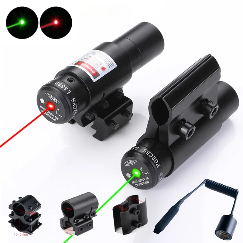 Industrial Laser Pointer - เลเซอร์จุดแดงเลเซอร์ปืนพกการล่าสัตว์เลเซอร์แบบชาร์จไฟได้ปรับเทียบโลหะอาร์ 15 เลเซอร์จุดสีเขียวสำหรับรางพิคาตินนี่