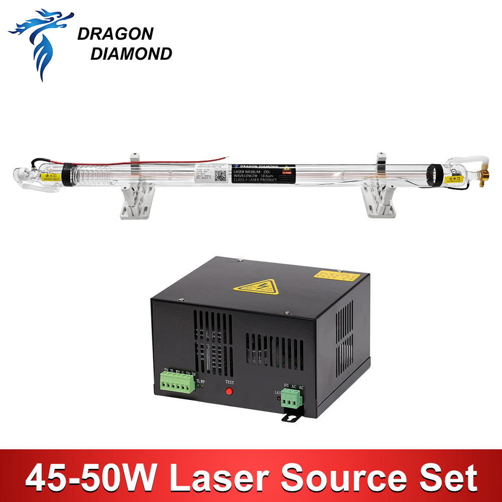Industrial Laser Etching Machine - ชุดแหล่งเลเซอร์ Co2 45W-50W, ชุดอุปกรณ์เลเซอร์ Dia.50mm ยาว800mm