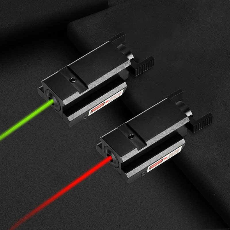 Industrial Laser Pointer - เลเซอร์เล็งเป้าแบบจุดแดง พร้อมขายึดขนาด 11 มม./20 มม. ปรับได้สำหรับราง
