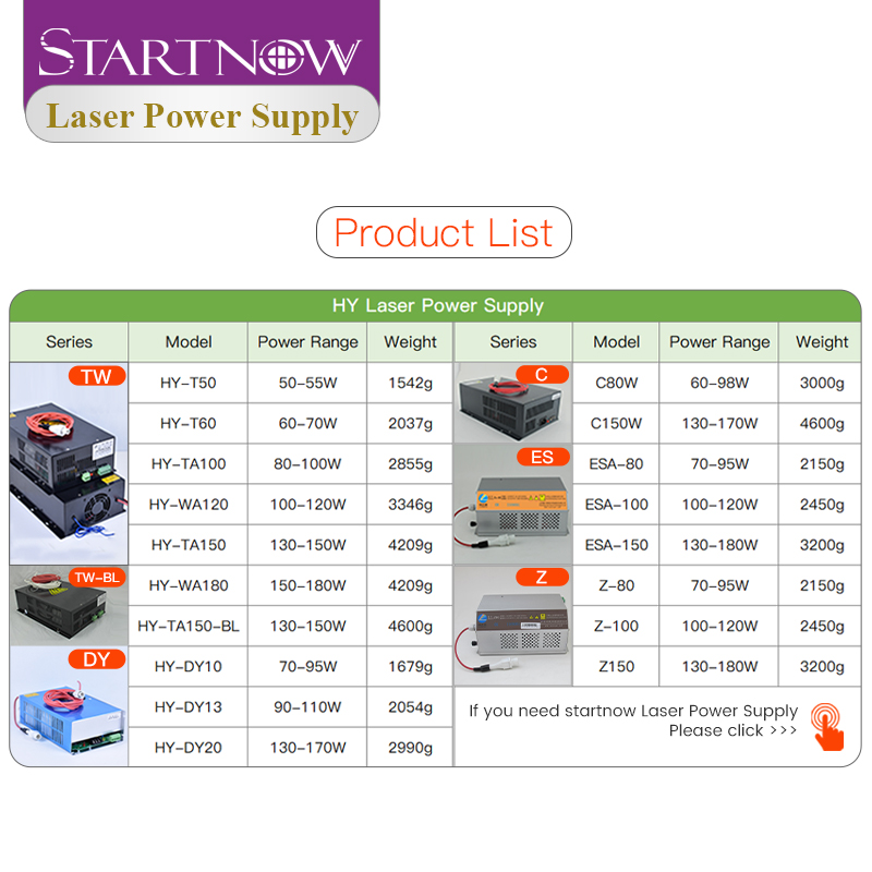 HY-T50 HY-T60 เครื่องกำเนิด CO - Laser Power Supply 60W บทวิจารณ์และราคา